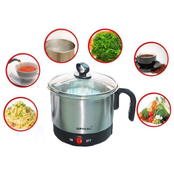 Nồi ca nấu mì màu (1L6) - lẩu mini đa năng tặng kèm vĩ hấp trứng tiện dụng- nồi ca nấu mì nhỏ gọn, nấu nhanh, tiện lợi