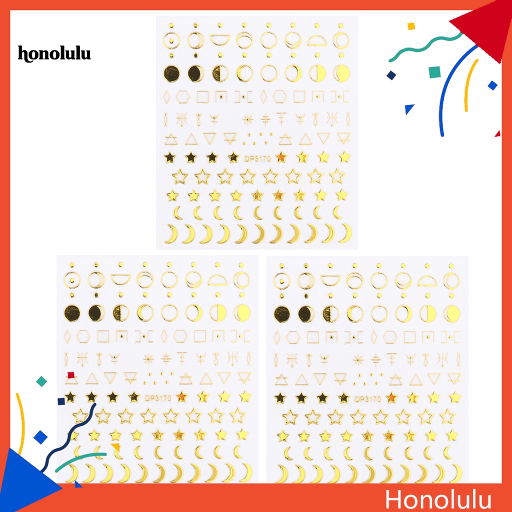Giấy Foil Dán Trang Trí Móng Tay Họa Tiết Hình Học Mùa Đông