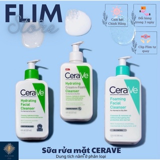 Sữa rửa mặt Cerave da dầu Foaming Facial Cleanser/Hydrating Cleanser - sữa rửa mặt Cerave 473ml