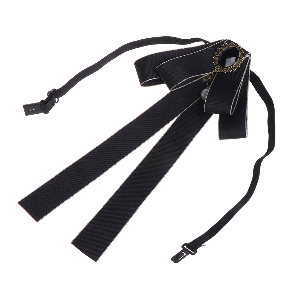 Nơ buộc cổ áo dạng dây ruy băng thời trang cho nam nữ