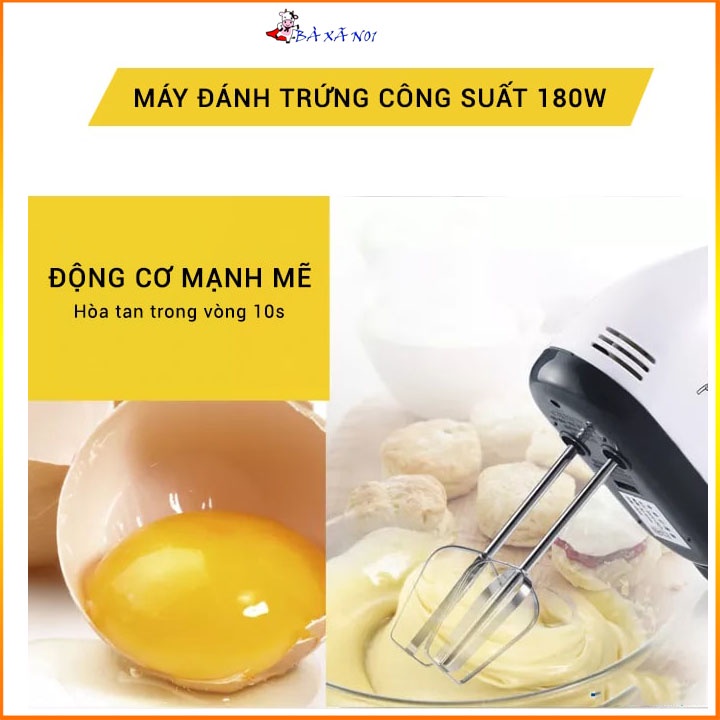 [Video+Ảnh thật]Máy đánh trứng tạo bọt cầm tay công suất 180W