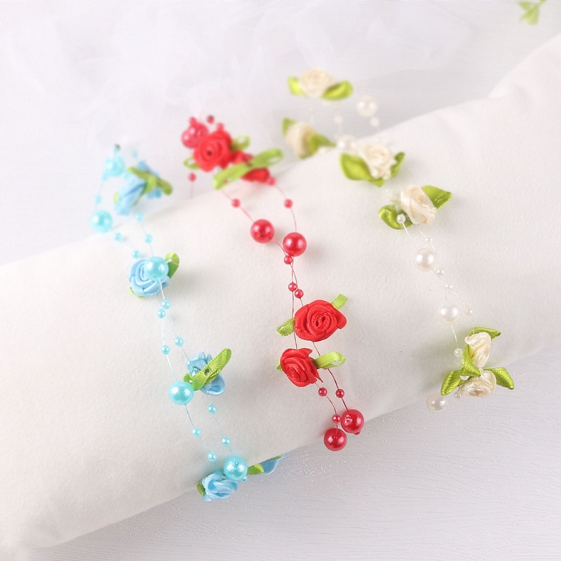 Băng Đô Hoa Đính Ngọc Trai Giả Làm Phụ Kiện Chụp Ảnh Cho Bé Sơ Sinh