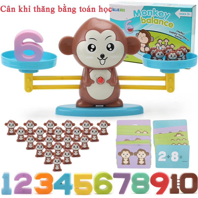Đồ chơi montessori cân khỉ thăng bằng học toán đồ chơi toán học hỗ trợ học toán và tính phép tính hiệu quả