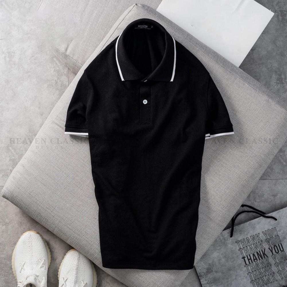 Áo Cộc Nam Có Cổ Thêu Ong Đẹp - Áo Polo Nam Có Cổ Tay Ngắn Cao Cấp - Phối viên đẹp, vải mềm, co giãn, mặc siêu mát | BigBuy360 - bigbuy360.vn