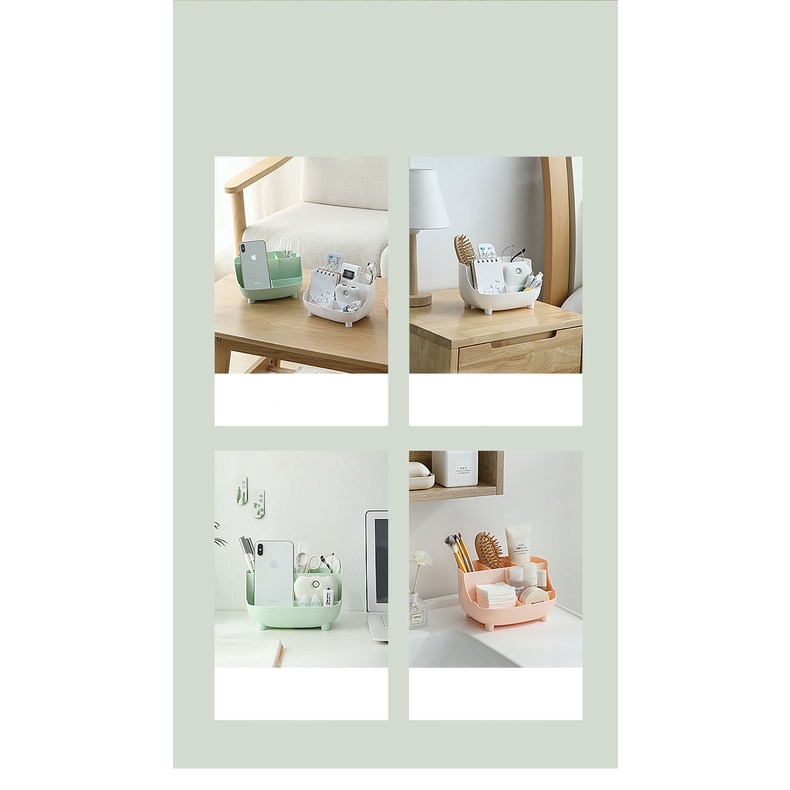Kệ đựng đồ mỹ phầm bút và các đồ vật khác 5 ngăn tiện lợi để đồ tiện lợi kèm giá đỡ điện thoại