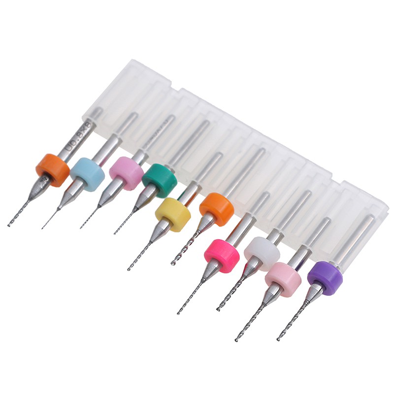 Set 10 Mũi Khoan mini 0.1~1.0mm PCB Chuyên Dụng