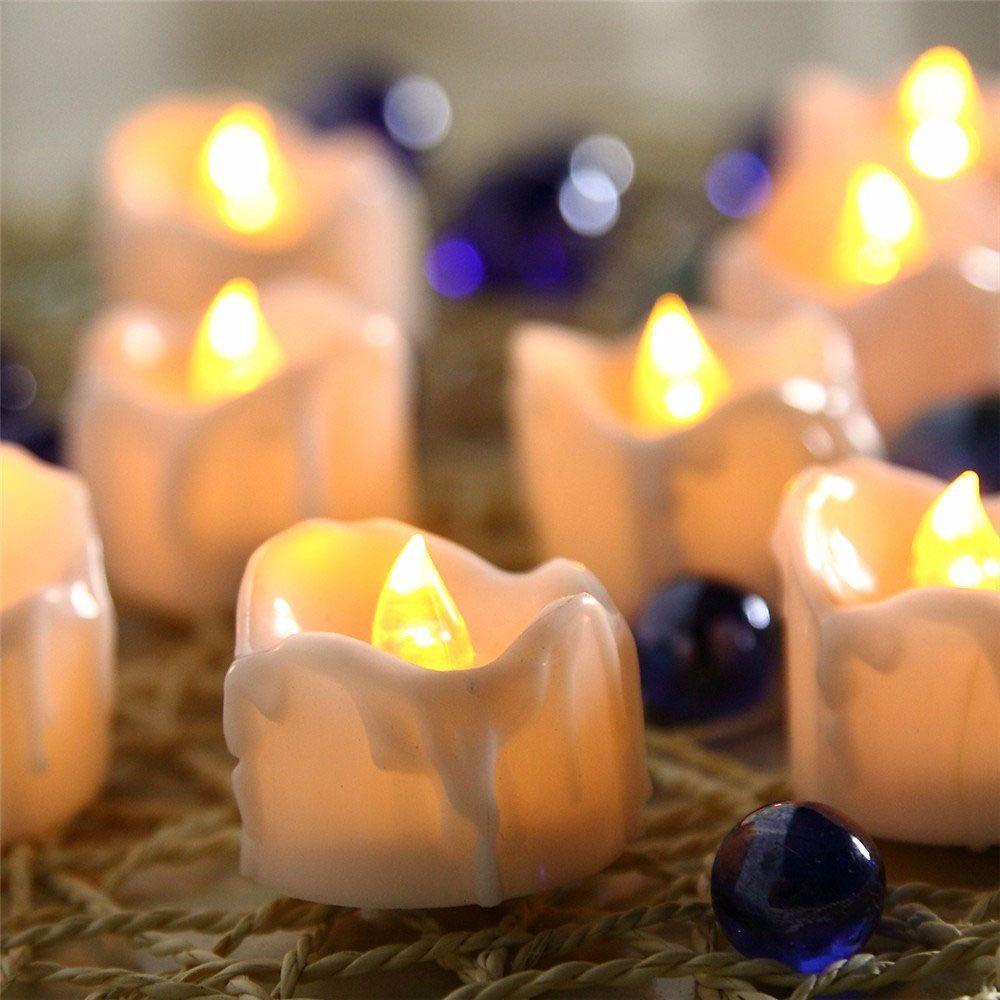 1 Đèn Nến Flicker Vàng Chạy Bằng Pin An Toàn Trang Trí Nhà Cửa Dịp Halloween