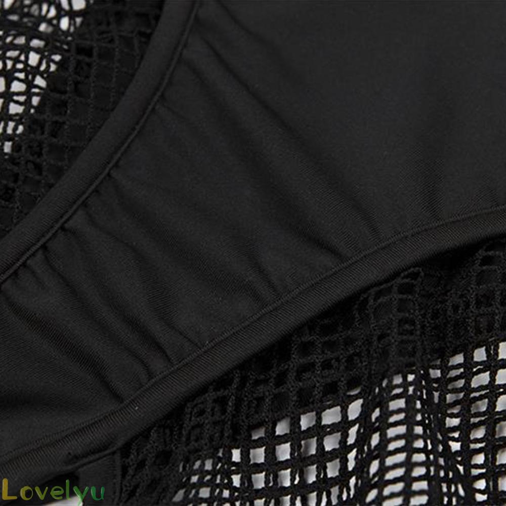 [Readystock]Women Stretch Shorts Cutout Gym Pants Lady Mesh Nightclub See Through Summer#lovelyu