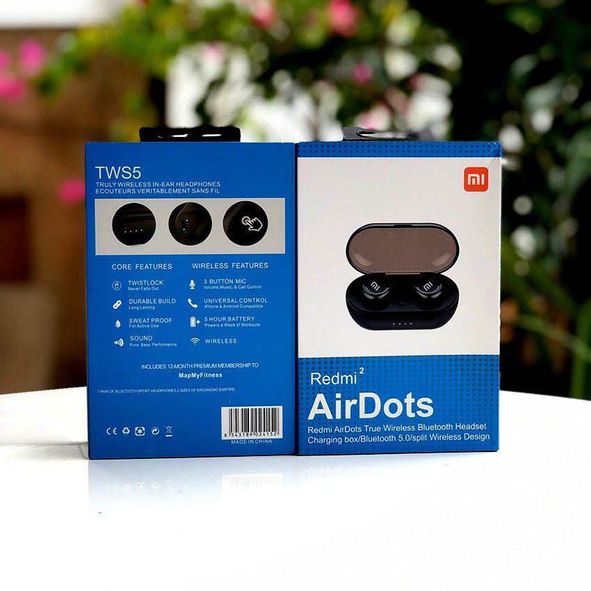 Tai Nghe Blutooth AirDots Redmi2 Đen True Wireless Công Nghệ 5.0 Kèm Đốc Sạc