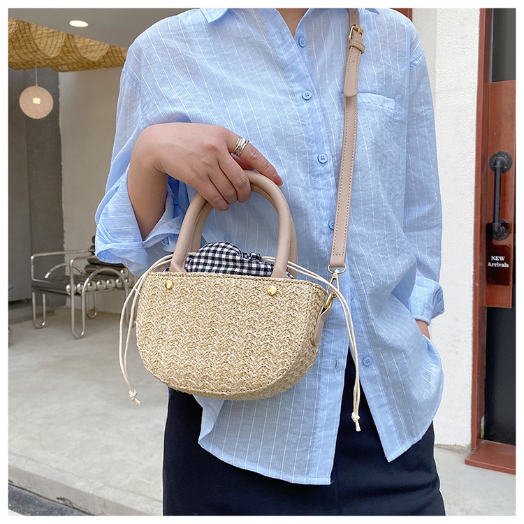 Túi đeo vai IELGY đan cói đựng điện thoại di động phong cách trẻ trung ngọt ngào cho nữ