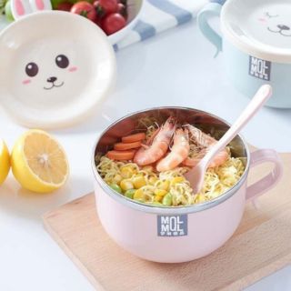 Ca mỳ nhựa có nắp tai thỏ cực cute