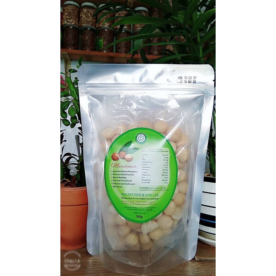 Nhân Hạt Macca Úc Hali Nuts 500g