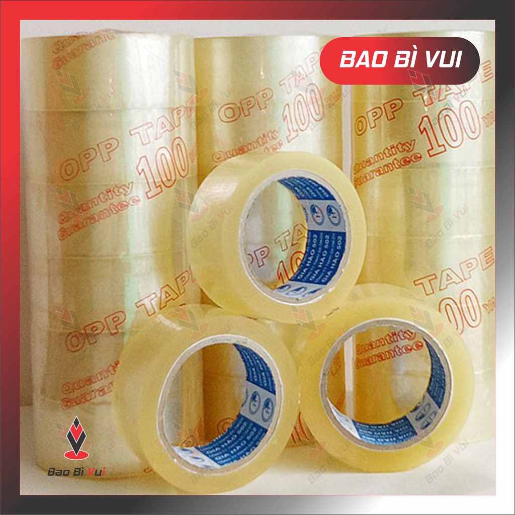 [1.2kg/cây] Băng keo 100 yards- Trong, đục