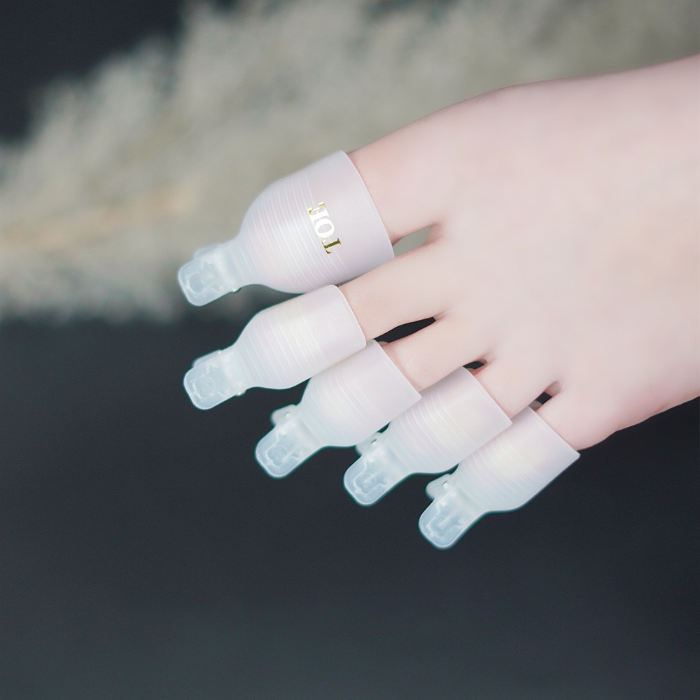 Kẹp ủ tháo gel móng chân , Set 5 cái ủ phá gel ngón chân