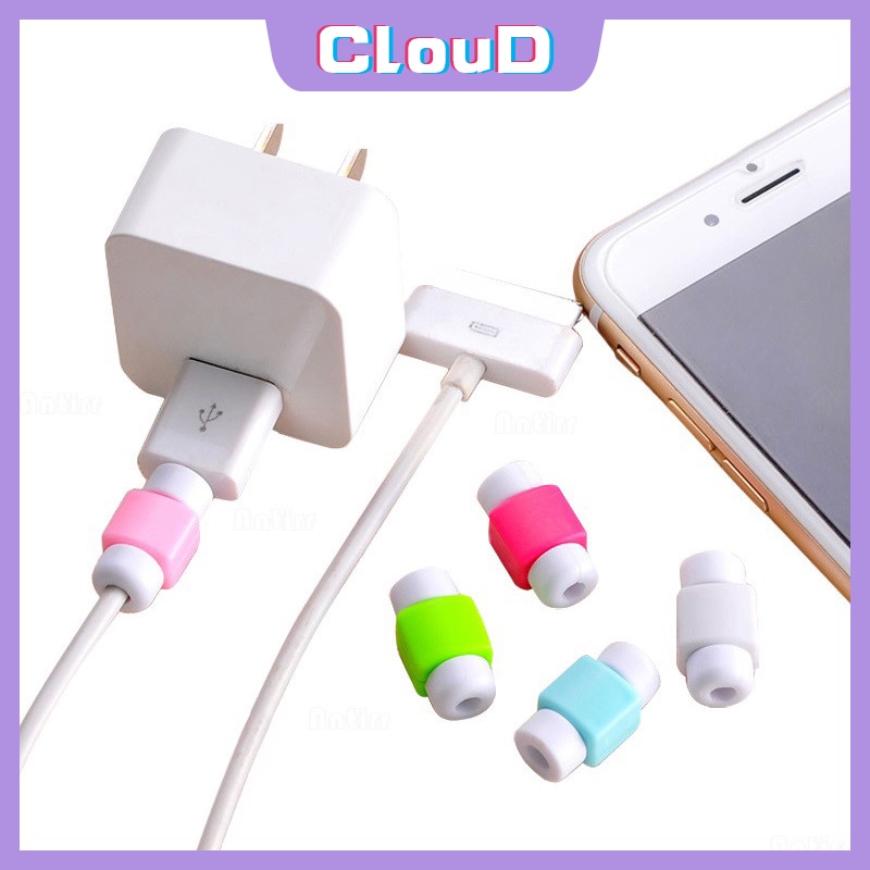 1pc 5pcs Candy Color USB Data Charger Protector for iPhone Android