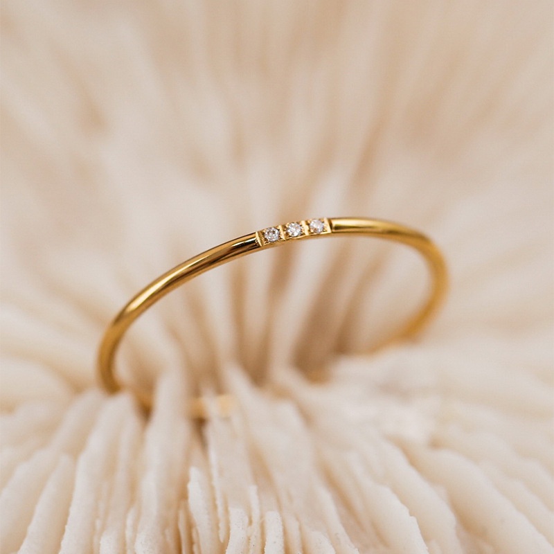 Nhẫn titan nữ không gỉ mạ vàng 18k thiết kế đơn giản phong cách ins hàn quốc mới nhất 2023