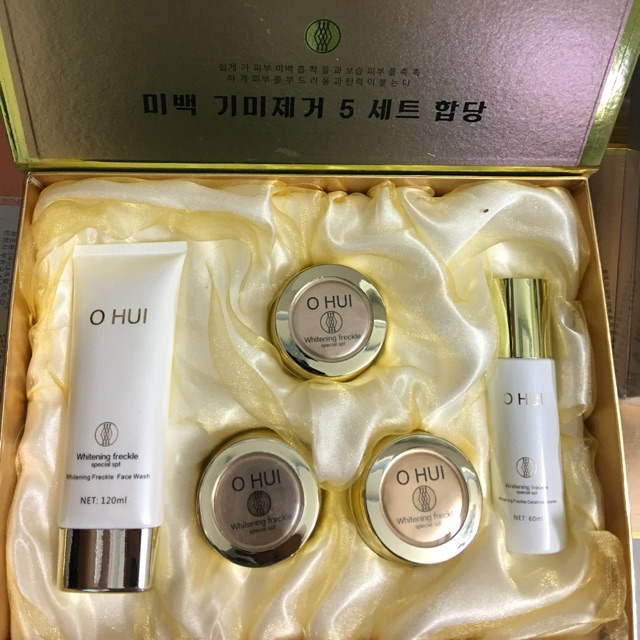 Bộ mỹ phẩm O.HUI cao cấp Hàn Quốc, bộ 5 sản phẩm nám, tàn nhang và làm trắng da.