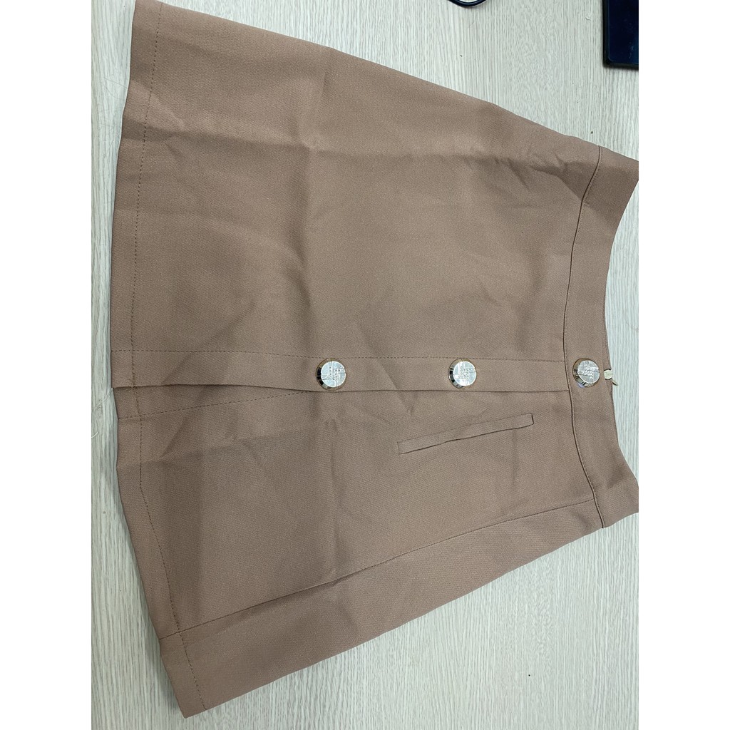 Váy chữ A 3 cúc màu xanh navy cho nữ