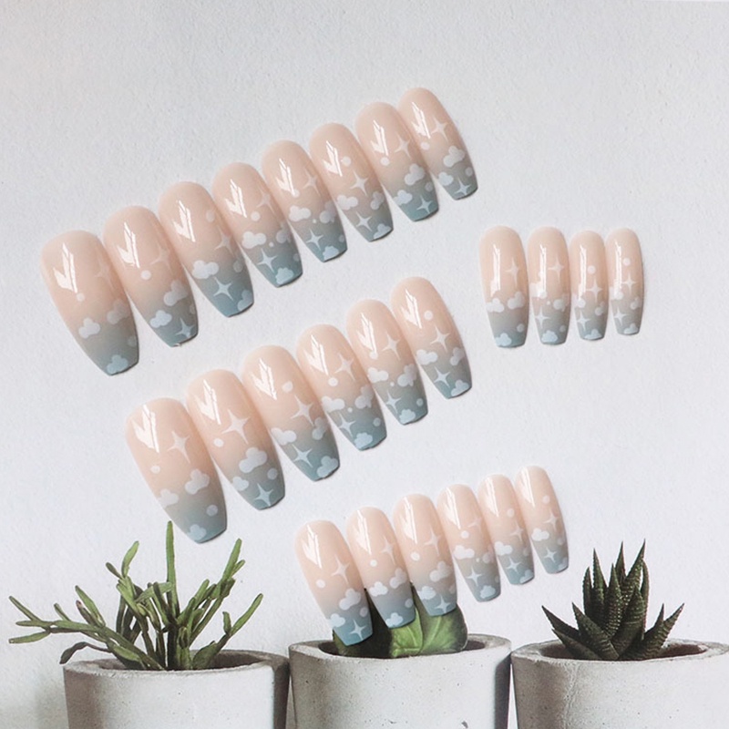[Hàng mới về] Set 24 móng tay giả họa tiết hoạt hình kèm keo dán