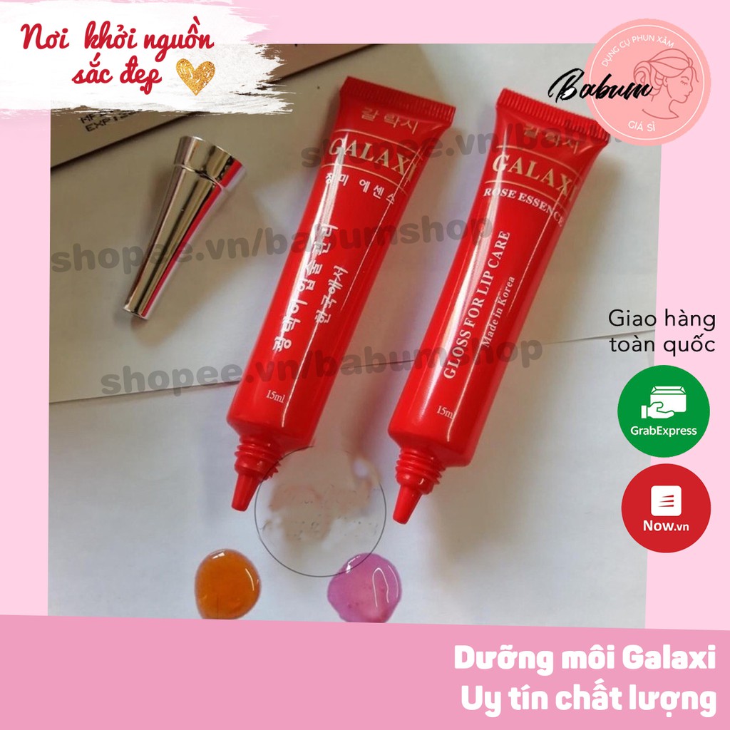 Dưỡng môi Galaxi kích màu sau xăm, dưỡng ẩm tốt, giúp đẩy màu xăm lên nhanh 15ml