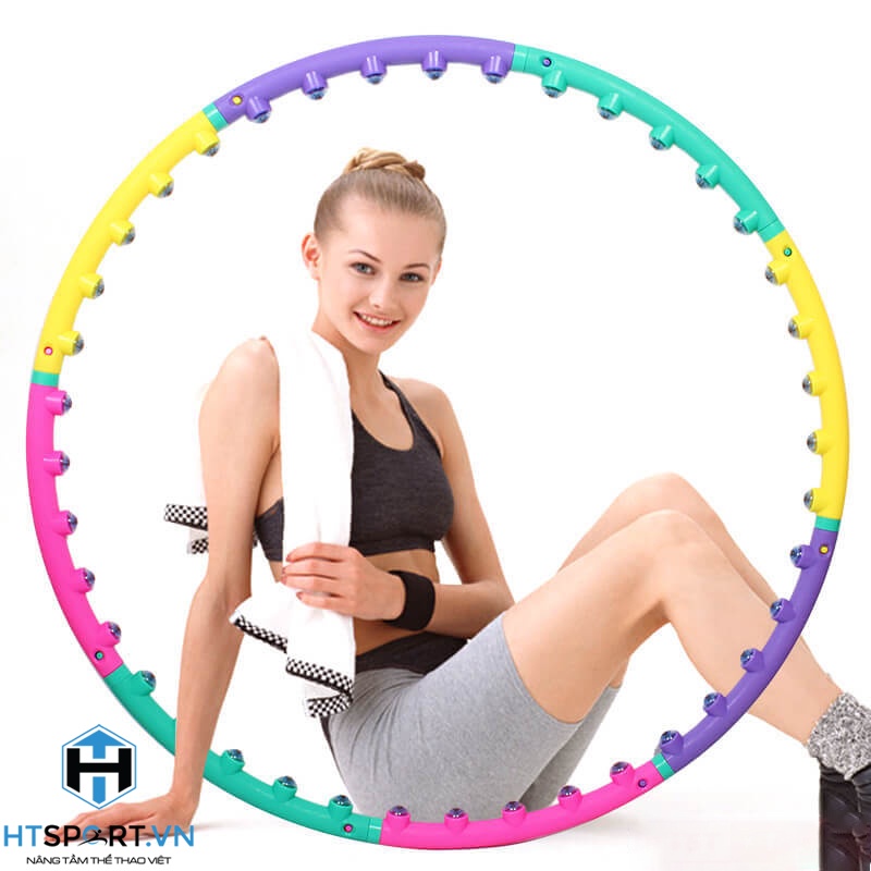 Vòng Lắc Eo Hula Hoop, Vòng Lắc Giảm Mỡ Bụng Hông Eo Thon Massage Cao Cấp Có Thể Tháo Lắp