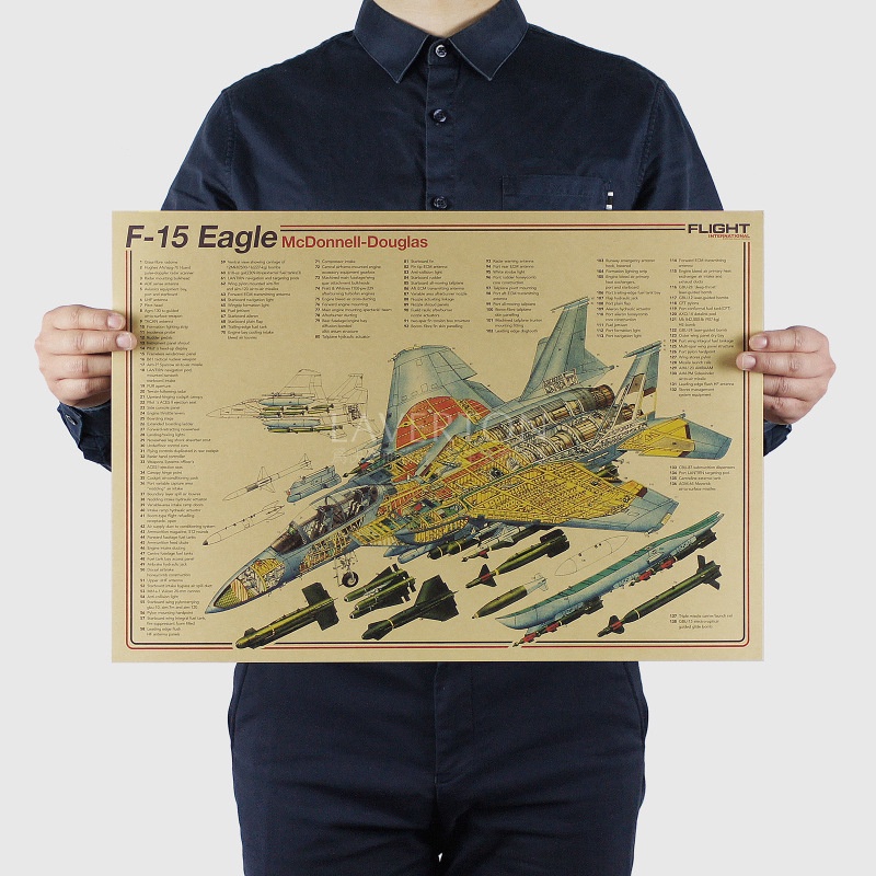 Poster trang trí nội thất hình chiến binh 15 cột 51x36cm