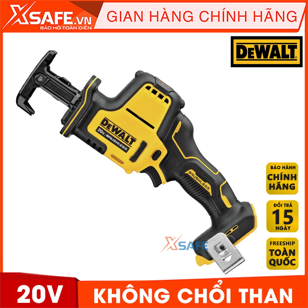 Máy cưa cầm tay 20V Max DEWALT DCS369B Máy cưa chính hãng DeWalt, dùng pin, động cơ không chổi than, có đèn LED làm việc