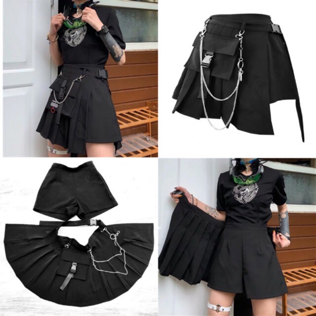 CHÂN VÁY TÚI HỘP KÈM CHAIN CÓ QUẦN