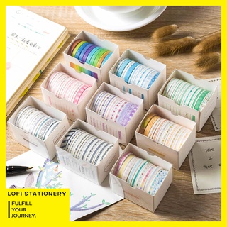 LOFI 10 cái/set washi tape màu macaron băng washi băng washi trang trí tạp chí masking washi tape scrapbooking
