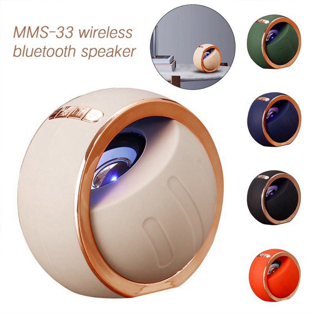 Loa Bluetooth, Loa Bluetooth Mini MMS-33 Chính Hãng Âm Thanh Cực Đỉnh, Pin Trâu, Tích Hợp Đèn LED RGB Nhấp Nháy Cực Cool