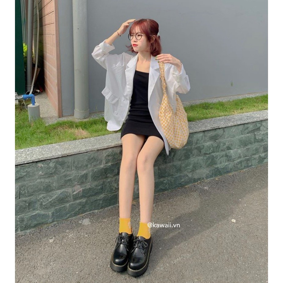 ulzzang [Có sẵn] Giày ALLEY OXFORDS bằng da thắt dây cao cấp (Ảnh thật shop tự chụp) | BigBuy360 - bigbuy360.vn
