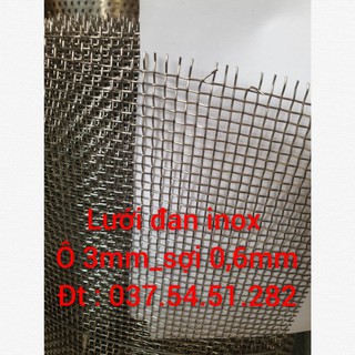 Lưới inox 304 : ô lưới 3mm - sợi 0,6mm