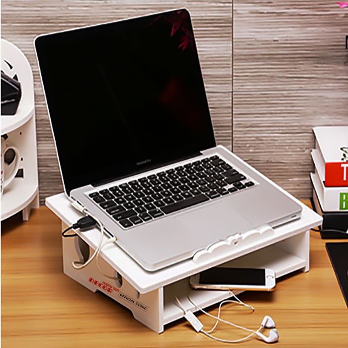 Giá đỡ laptop tản nhiệt kệ để máy tính sang trọng chất liệu cao cấp KLT 02