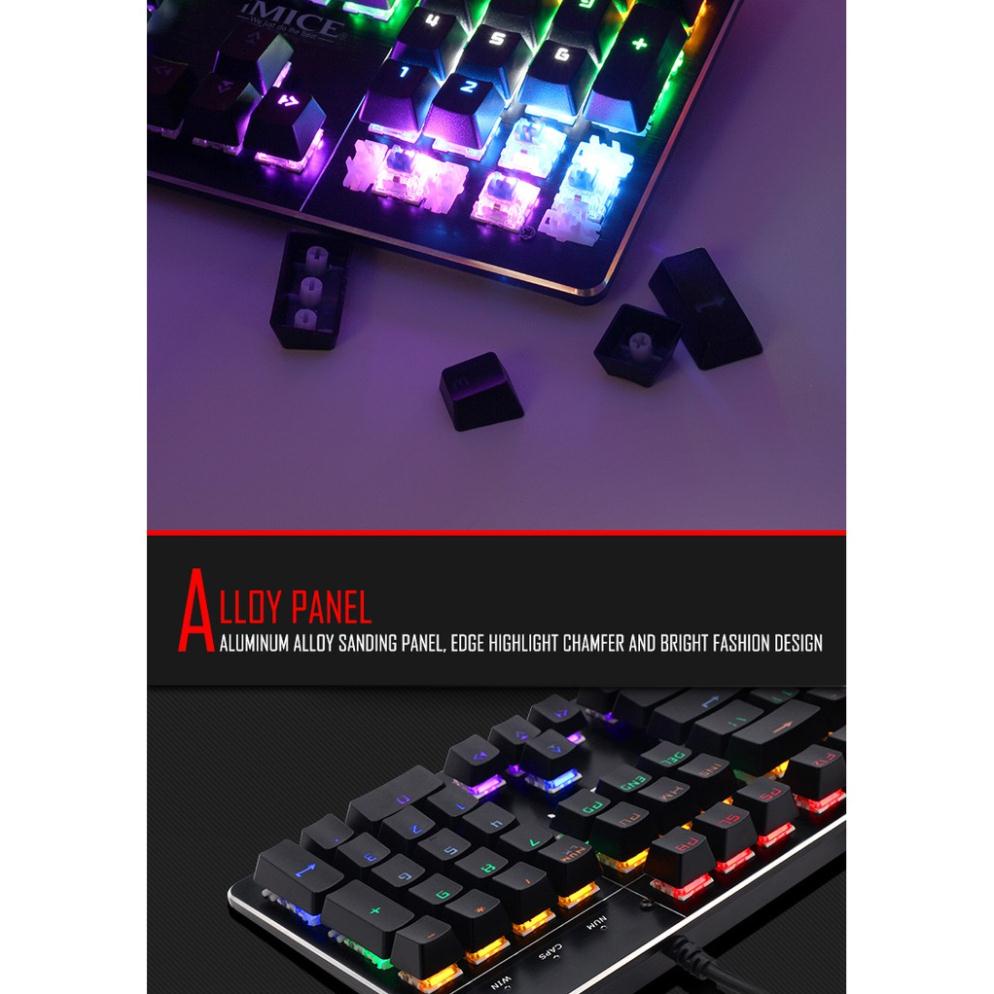 S   BÀN PHÍM CƠ CHUYÊN GAME IMICE MK-X80 10 CHẾ ĐỘ ĐỔI MÀU LED