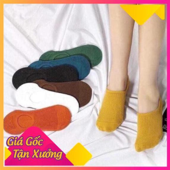 Set 5 Đôi Tất Hài Cotton Gân Nữ Loại Đẹp