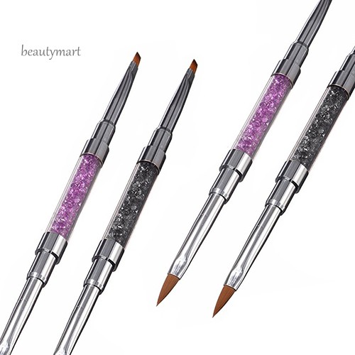 Cọ vẽ móng UV DIY hai đầu đính đá lấp lánh