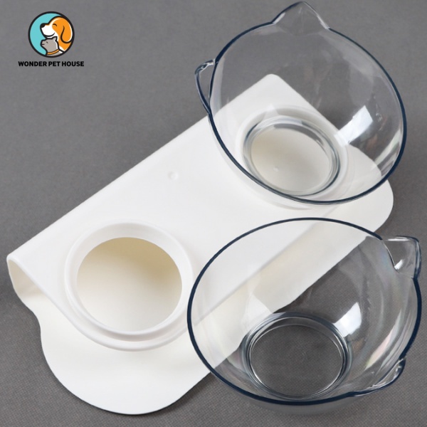 Bát chén ăn đôi chống gù hot tiktok cho thú cưng