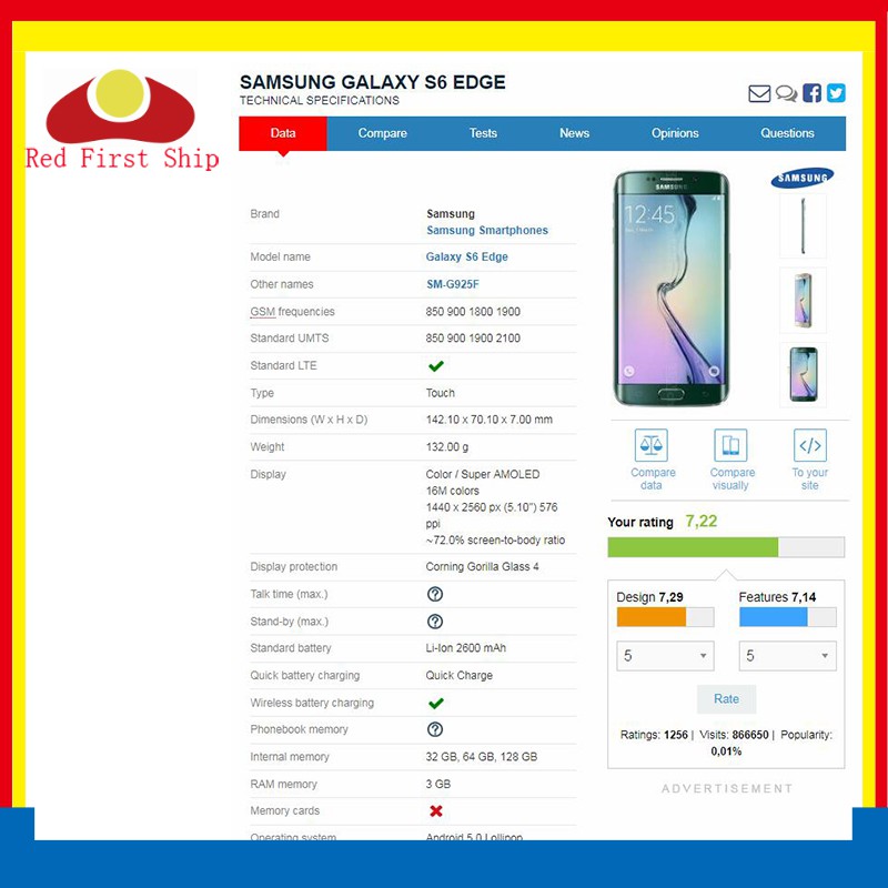 Màn Hình Cảm Ứng Thay Thế Cho Samsung Galaxy S6 Edge G925 G925f Sm-g925f