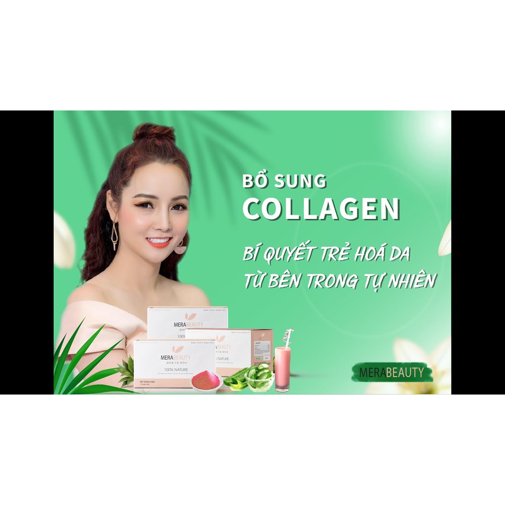 Bột MeraBeauty  Bột uống bổ sung Colagen và nội tiết tố Mera Beauty Hộp 16 gói
