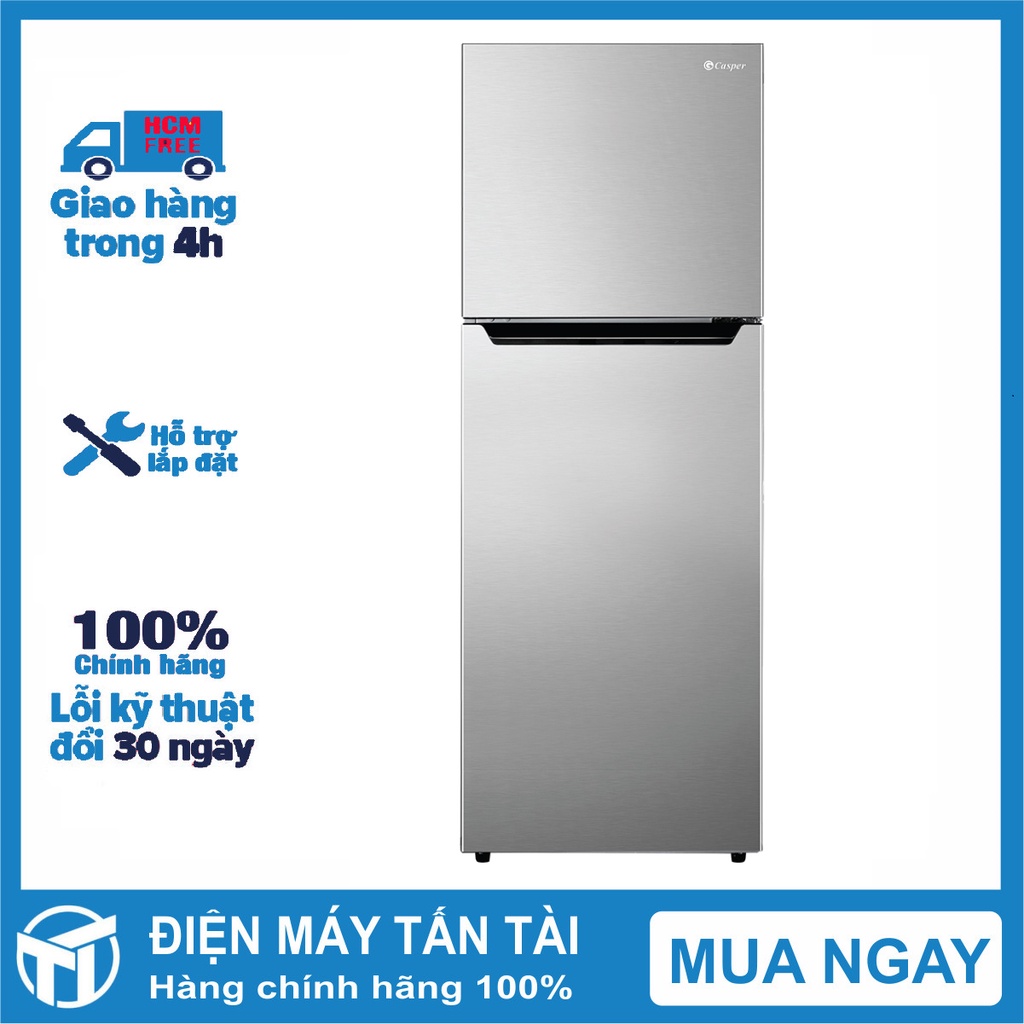 Tủ lạnh Casper Inverter 240 lít RT-258VG - Bộ lọc than hoạt tính khử mùi, Làm lạnh đa chiều, Miễn phí giao hàng HCM.