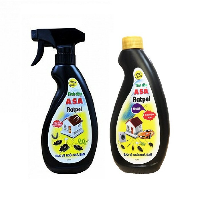 [ Hàng Hot ] Combo 2 - Tinh dầu xua đuổi chuột ASA Rat Repell 350ml ( 1 chai có vòi + 1 chai không vòi xịt )