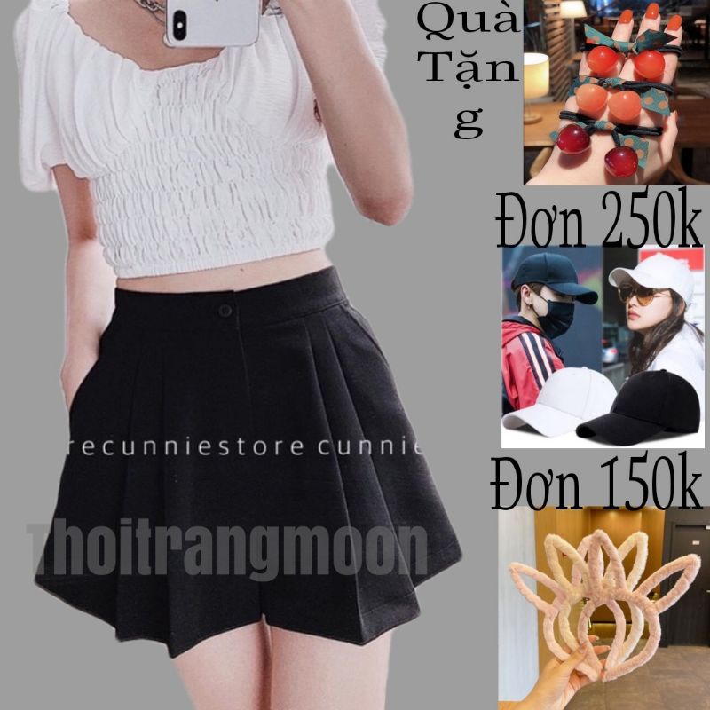 Quần Đùi, Quần Short Dáng Váy Xếp Ly phong cách Hàn Quốc Thoitrangmoon