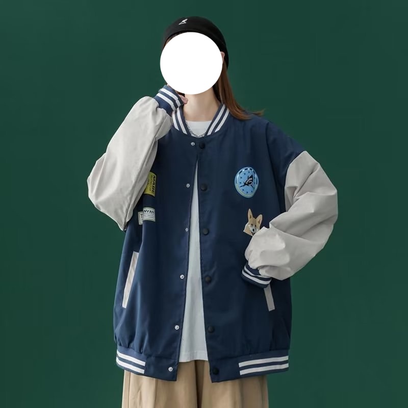 Áo Khoác Bóng Chày Phối Màu Sắc Tương Phản Phong Cách Hàn Quốc Cho Nam Size M-2XL