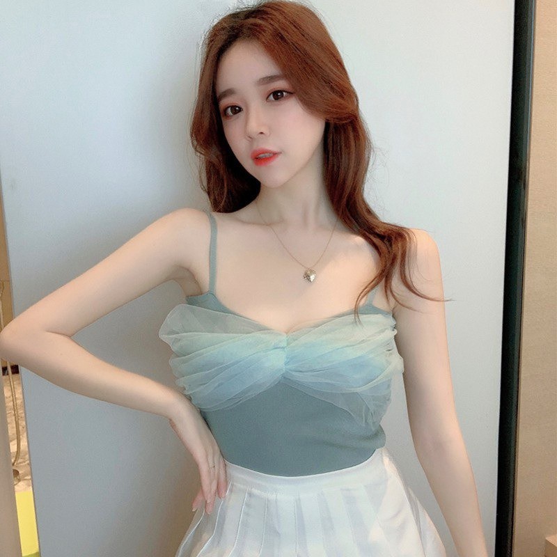 Áo nữ không tay cổ chữ V dạng lưới thời trang quyến rũ | BigBuy360 - bigbuy360.vn