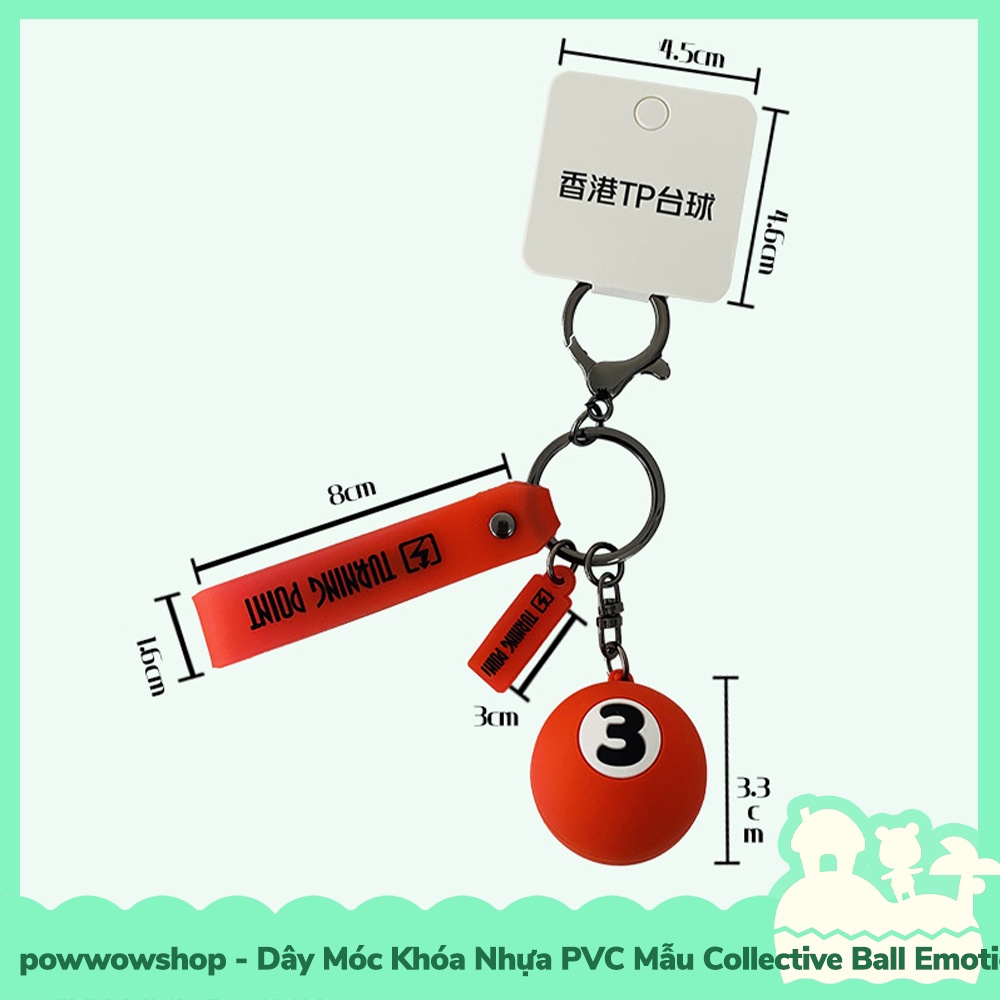 [Sẵn VN - Hỏa Tốc] Dây Móc Khóa Nhựa PVC Mẫu Banh Vui Nhộn Funny Group Balls