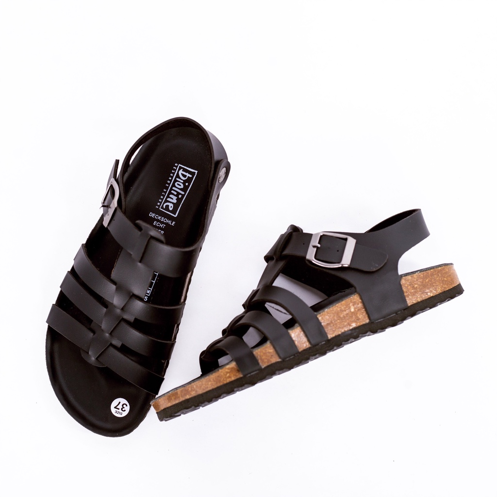 [DÉP CHỐNG NƯỚC] Dép đế trấu birken Bioline xỏ ngón unisex da pu công nghiệp cho nam nữ P12 - Bioline Official