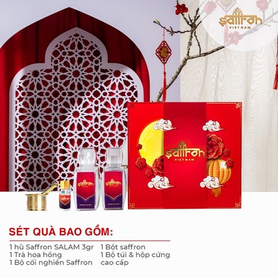 [QUÀ TRUNG THU ] Set quà nhụy hoa nghệ tây thượng hạng thương hiệu Saffron Việt Nam