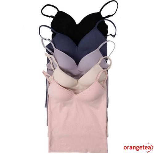 Áo Tank Top Hai Dây Cổ Chữ V Có Mút Đệm Quyến Rũ Dành Cho Nữ