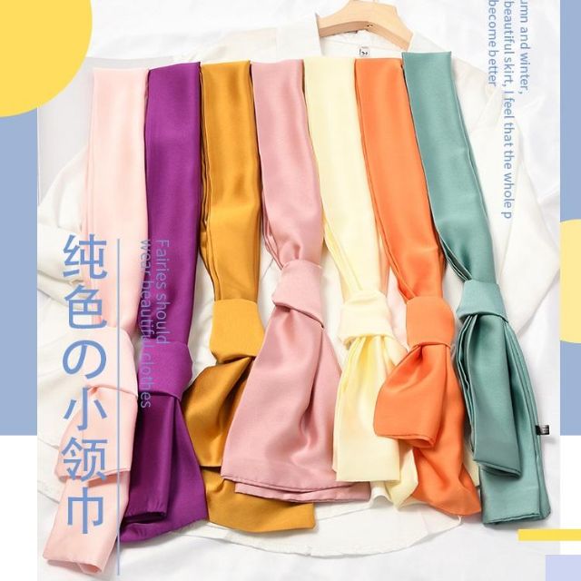 Khăn lụa bản dài thắt nơ, turban tóc