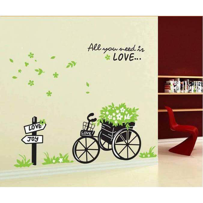 Decal dán tường Xe đạp